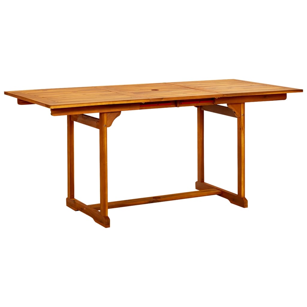 Tavolo da Pranzo per Esterni (120-170)x80x75 cm in Legno Acacia - homemem39