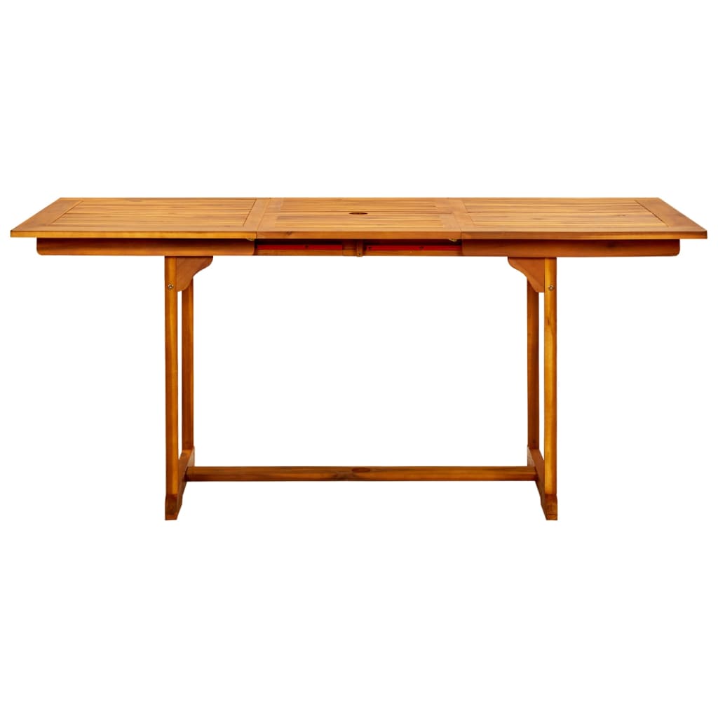 Tavolo da Pranzo per Esterni (120-170)x80x75 cm in Legno Acacia - homemem39