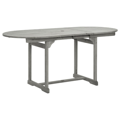 Tavolo da Pranzo per Esterni (120-170)x80x75 cm Massello Acacia - homemem39