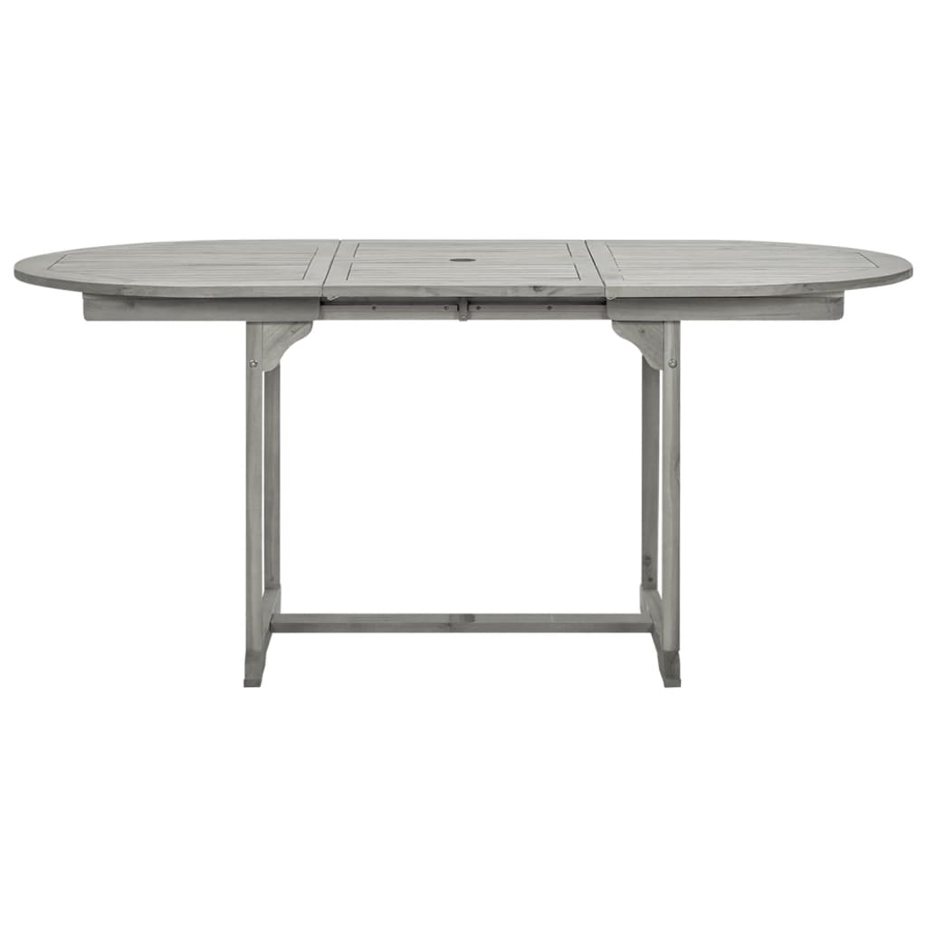 Tavolo da Pranzo per Esterni (120-170)x80x75 cm Massello Acacia - homemem39