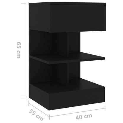 Comodini 2 pz Neri 40x35x65 cm - homemem39