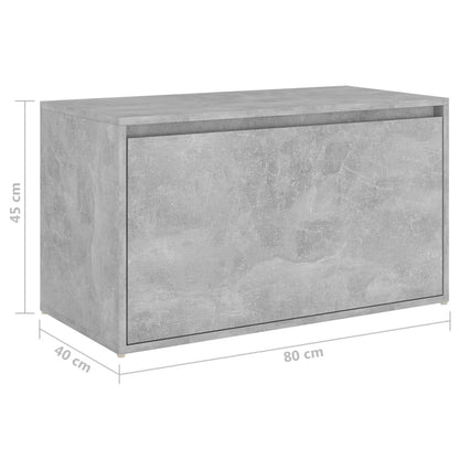 Panca da Ingresso 80x40x45 cm Grigio Cemento in Truciolato - homemem39