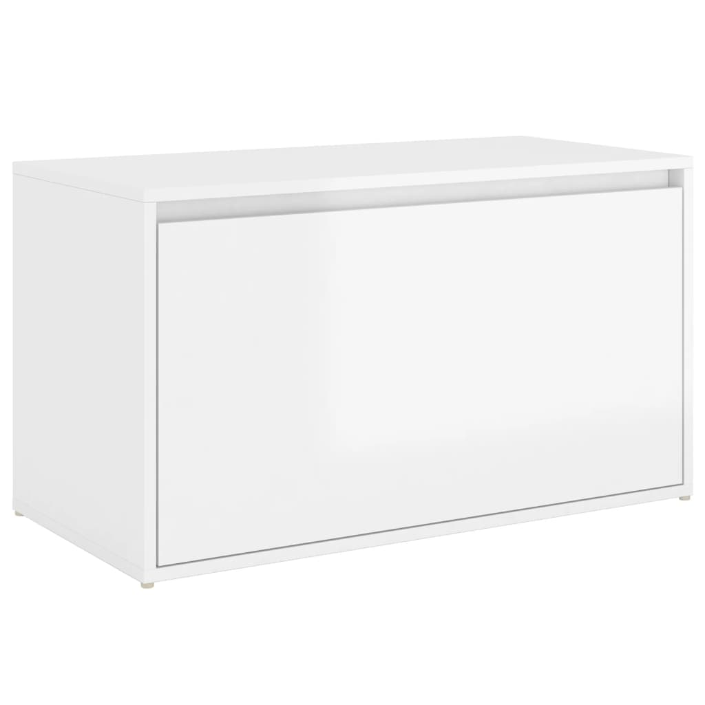 Panca da Ingresso 80x40x45 cm Bianco Lucido in Truciolato - homemem39