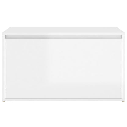 Panca da Ingresso 80x40x45 cm Bianco Lucido in Truciolato - homemem39