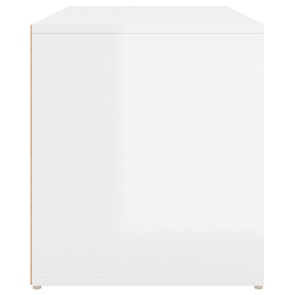 Panca da Ingresso 80x40x45 cm Bianco Lucido in Truciolato - homemem39