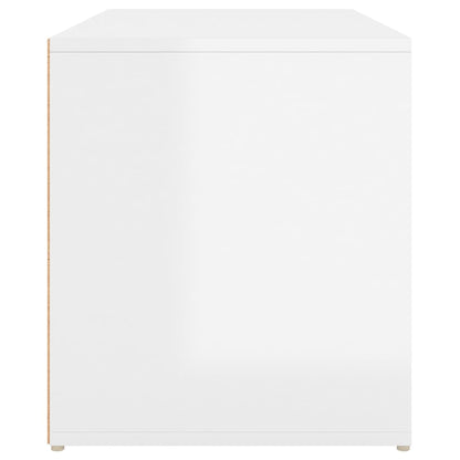 Panca da Ingresso 80x40x45 cm Bianco Lucido in Truciolato - homemem39