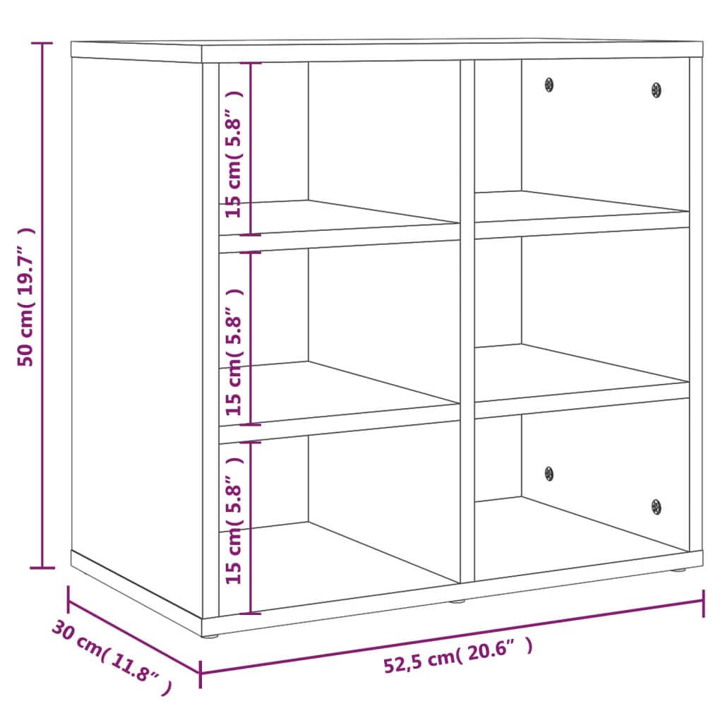 Scarpiera Rovere Sonoma 52,5x30x50 cm - homemem39