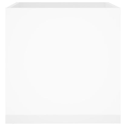 Fioriera Bianco Lucido 40x40x40 cm in Legno Multistrato - homemem39