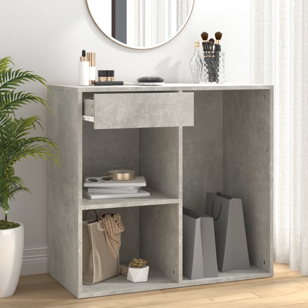 Armadietto per Cosmetici Grigio Cemento 80x40x75 cm in Legno - homemem39