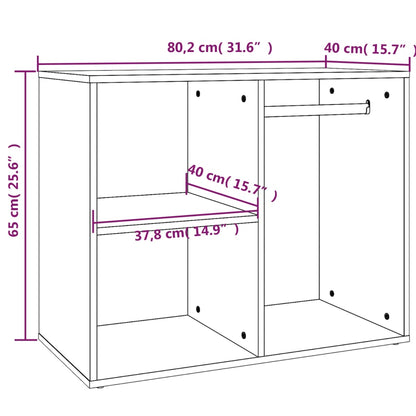 Armadietto per Cosmetici Bianco 80x40x65 cm Legno Multistrato - homemem39