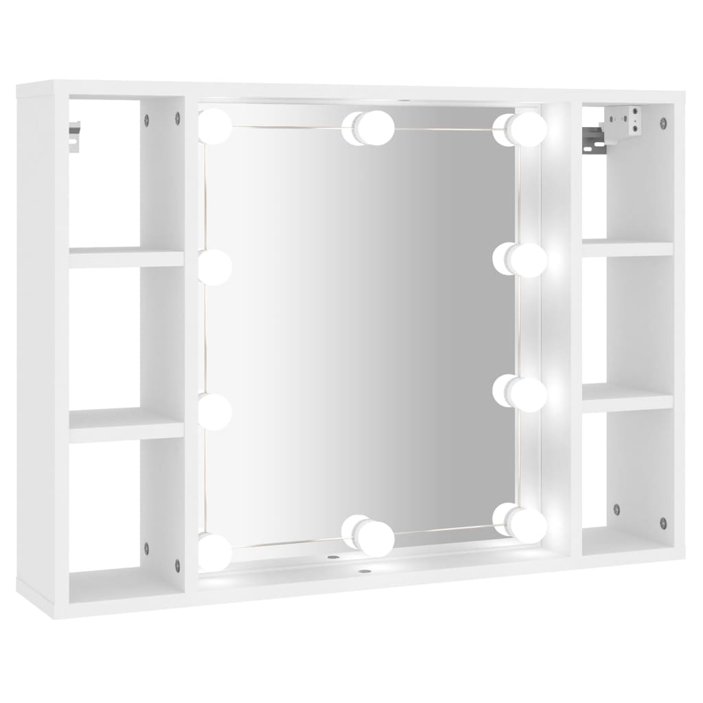 Mobile a Specchio con LED Bianco 76x15x55 cm - homemem39