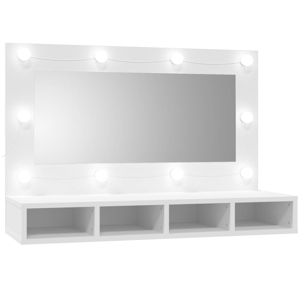 Mobile a Specchio con LED Bianco 90x31,5x62 cm - homemem39