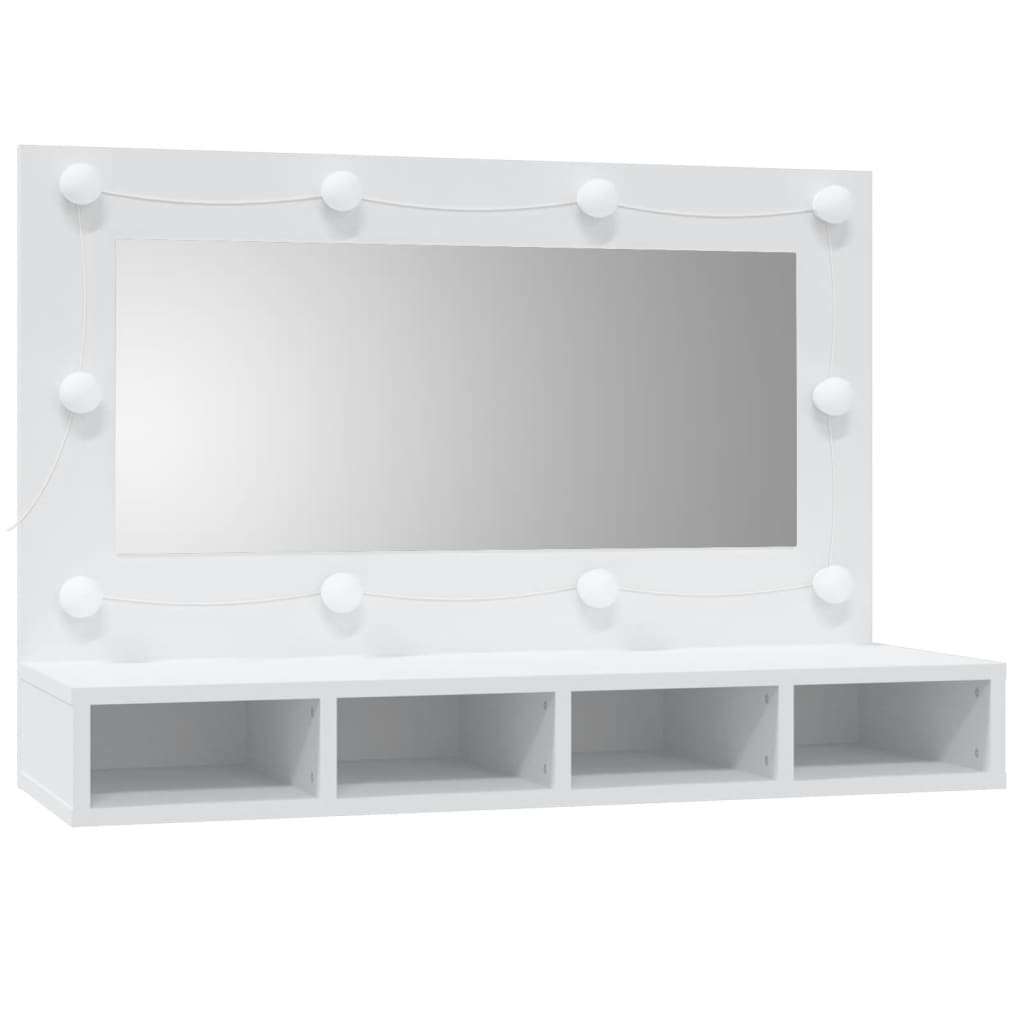 Mobile a Specchio con LED Bianco 90x31,5x62 cm - homemem39