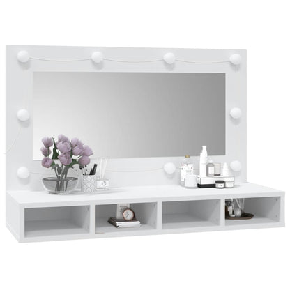 Mobile a Specchio con LED Bianco 90x31,5x62 cm - homemem39