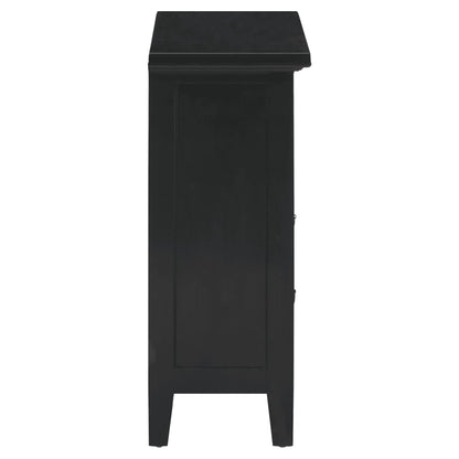 Comodino Nero 60x30x75 cm in Legno Massello di Mogano - homemem39