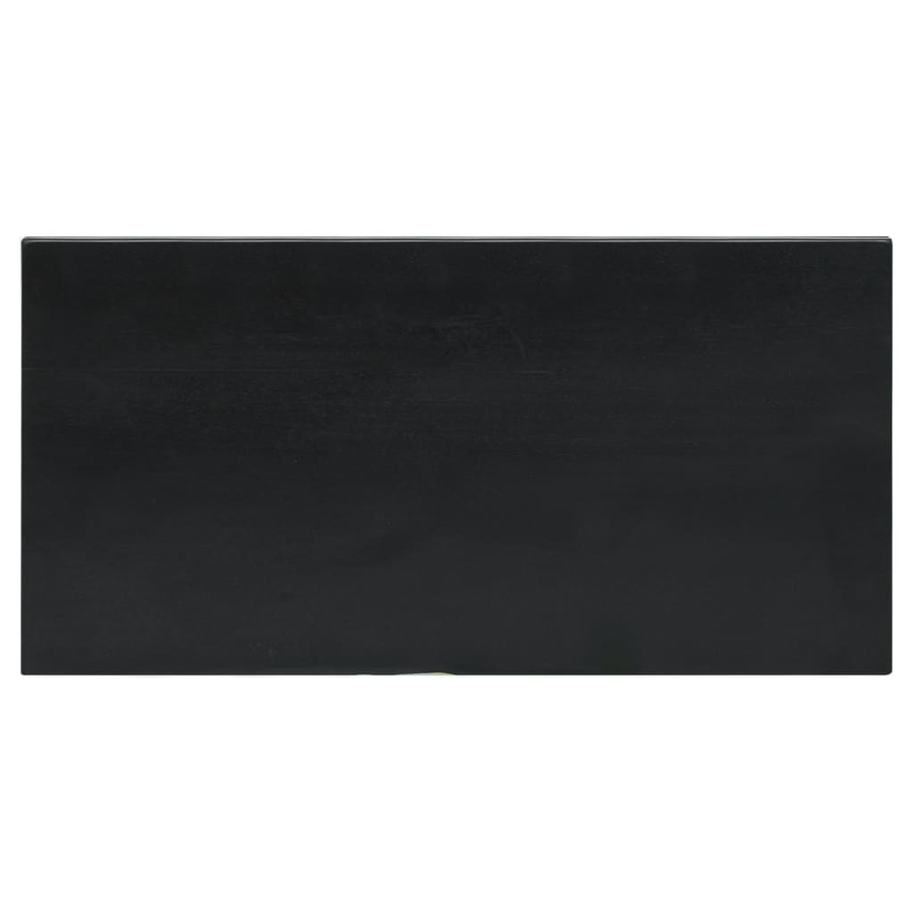 Comodino Nero 60x30x75 cm in Legno Massello di Mogano - homemem39