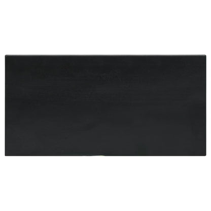 Comodino Nero 60x30x75 cm in Legno Massello di Mogano - homemem39