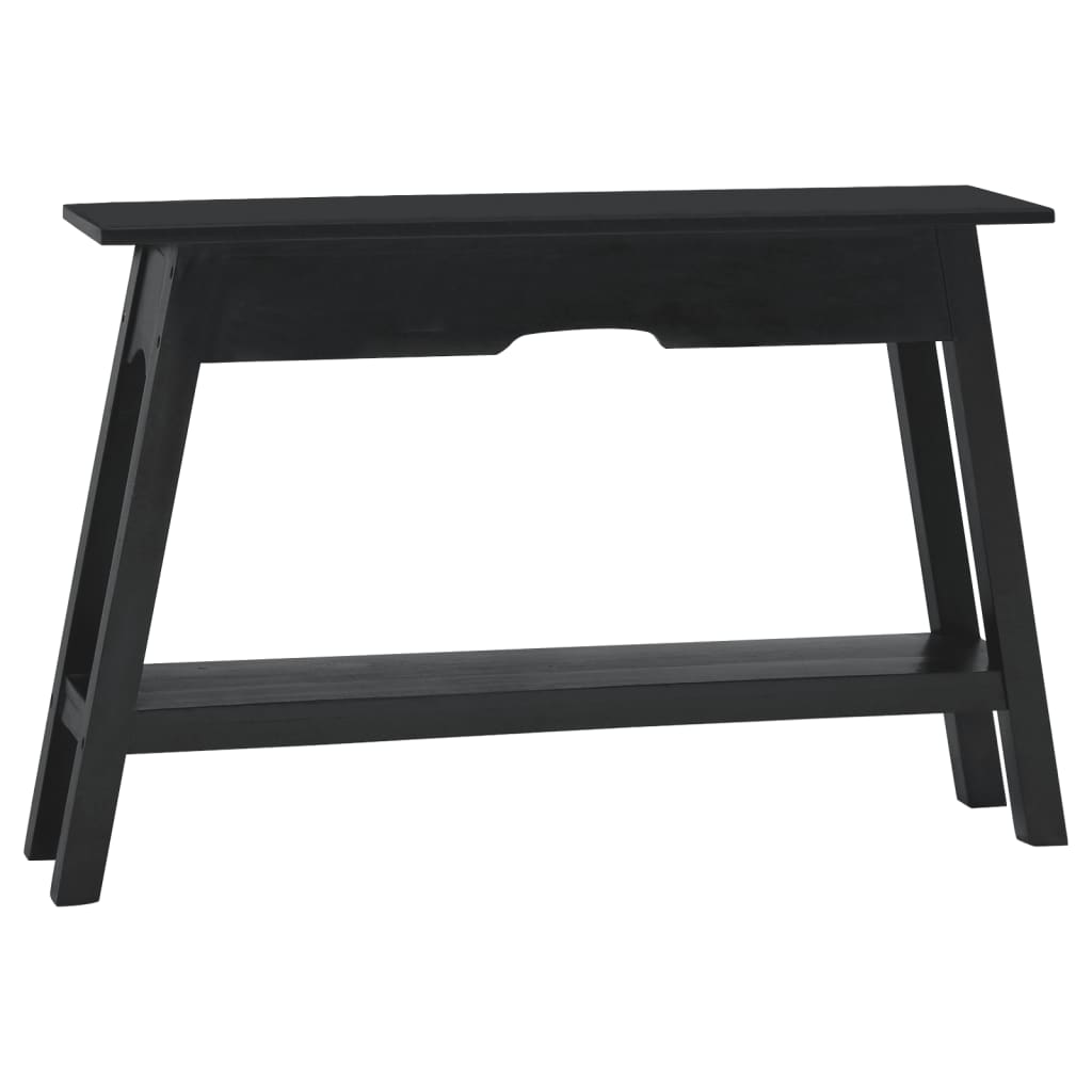 Tavolo Consolle Nero 110x30x75 cm in Legno Massello di Mogano - homemem39