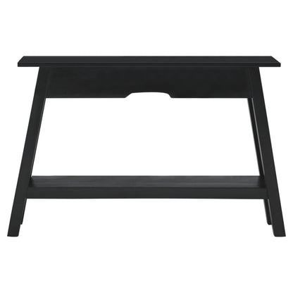 Tavolo Consolle Nero 110x30x75 cm in Legno Massello di Mogano - homemem39