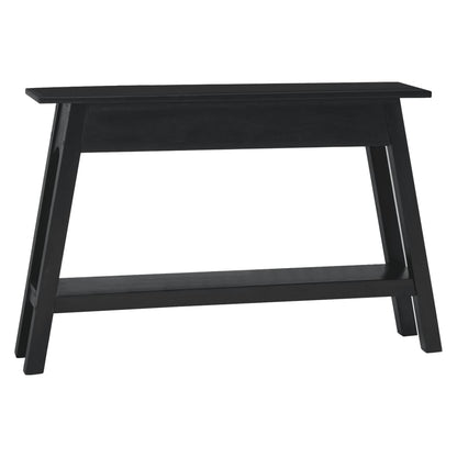 Tavolo Consolle Nero 110x30x75 cm in Legno Massello di Mogano - homemem39