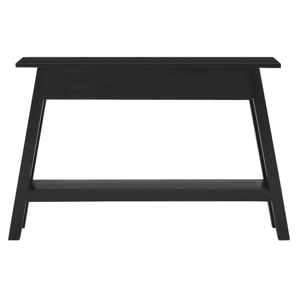 Tavolo Consolle Nero 110x30x75 cm in Legno Massello di Mogano - homemem39