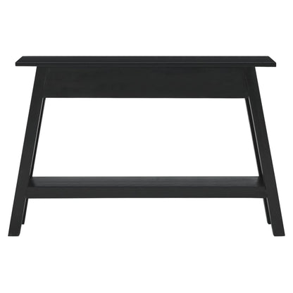 Tavolo Consolle Nero 110x30x75 cm in Legno Massello di Mogano - homemem39