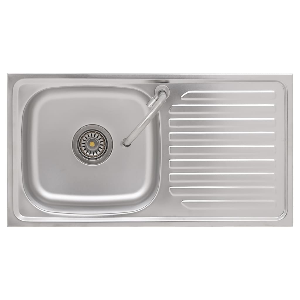 Lavello da Campeggio Vasca Singola con Rubinetto Acciaio Inox - homemem39