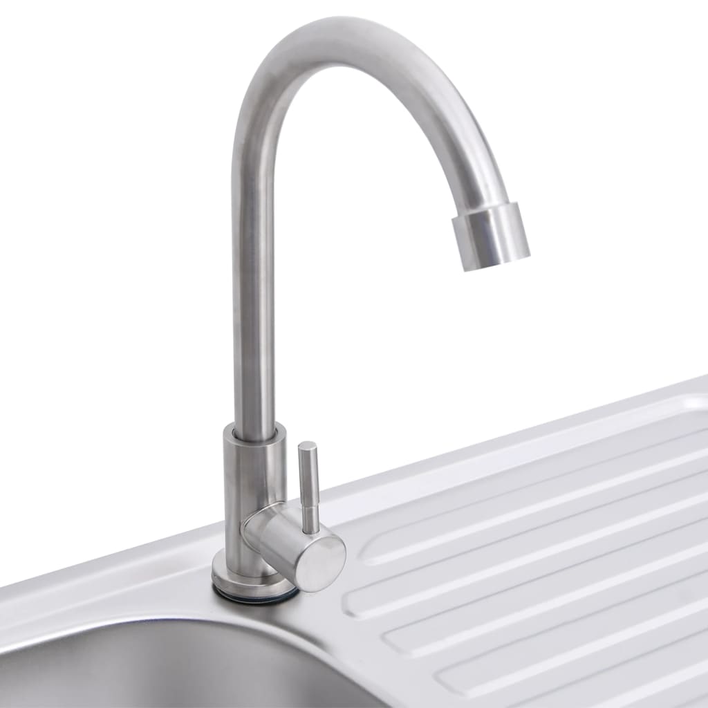 Lavello da Campeggio Vasca Singola con Rubinetto Acciaio Inox - homemem39