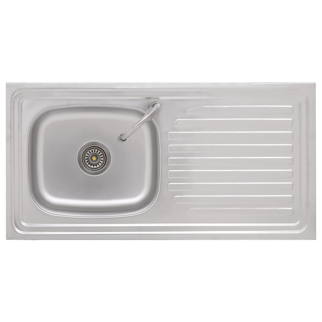 Lavello da Campeggio Vasca Singola con Rubinetto Acciaio Inox - homemem39