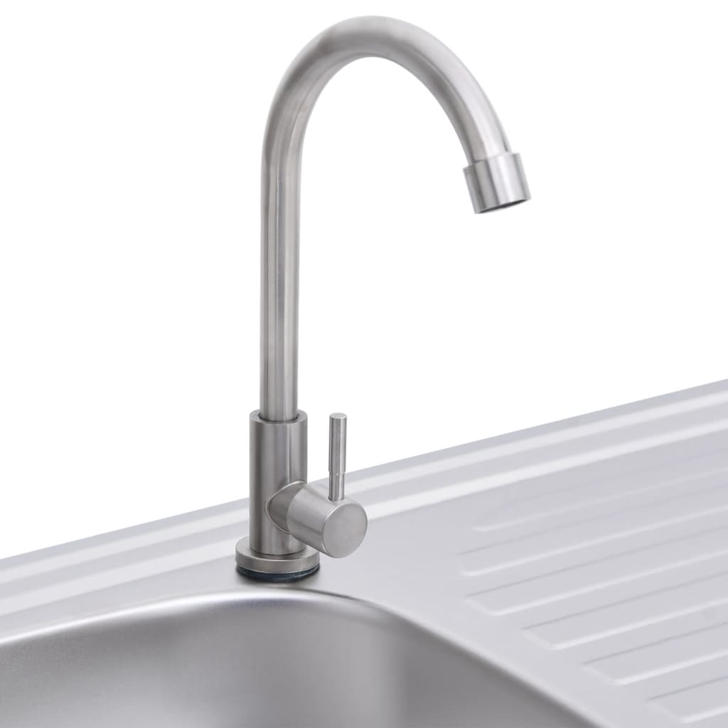 Lavello da Campeggio Vasca Singola con Rubinetto Acciaio Inox - homemem39