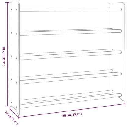 Scarpiera Marrone 90x24x81 cm in Legno Multistrato - homemem39