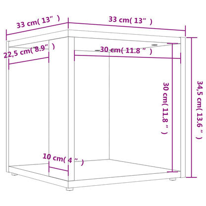 Tavolino Grigio Cemento 33x33x34,5 cm in Truciolato - homemem39