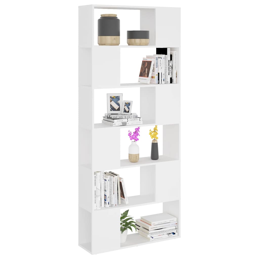 Libreria/Divisorio Bianco 80x24x186 cm in Truciolato - homemem39