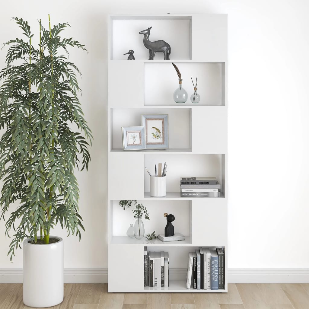 Libreria/Divisorio Bianco 80x24x186 cm in Truciolato - homemem39