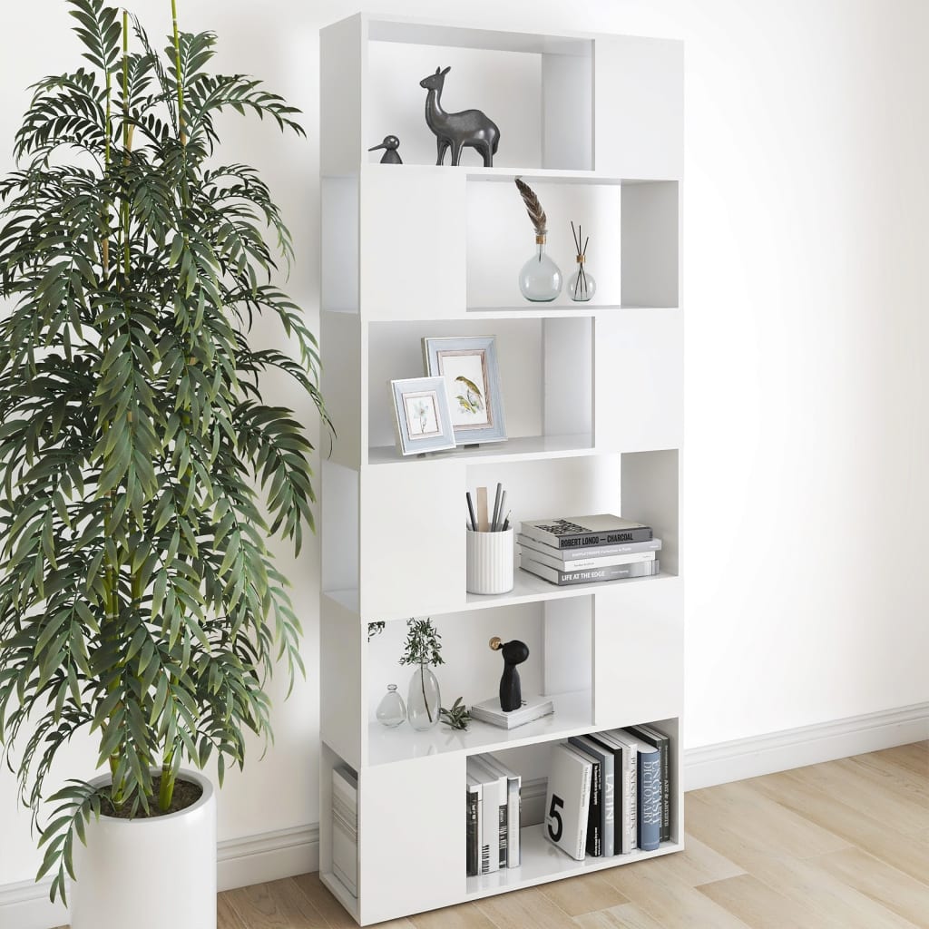 Libreria/Divisorio Bianco 80x24x186 cm in Truciolato - homemem39