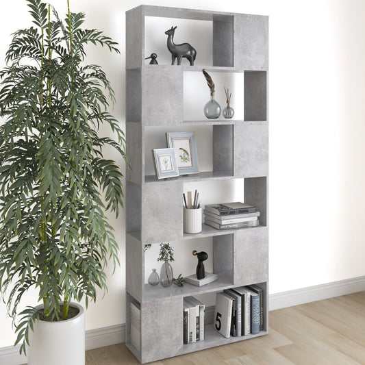 Libreria/Divisorio Grigio Cemento 80x24x186 cm in Truciolato - homemem39