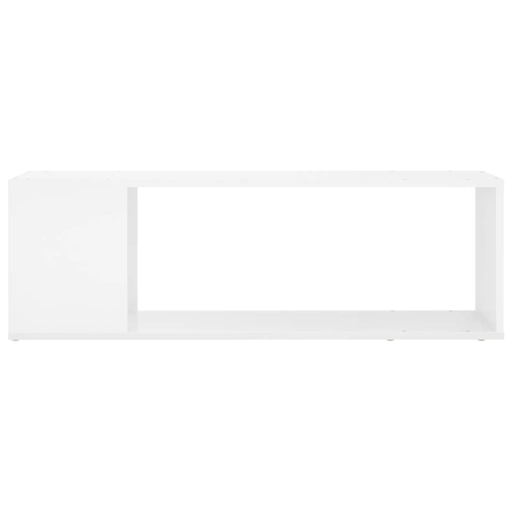 Mobile TV Bianco Lucido 100x24x32 cm in Truciolato - homemem39