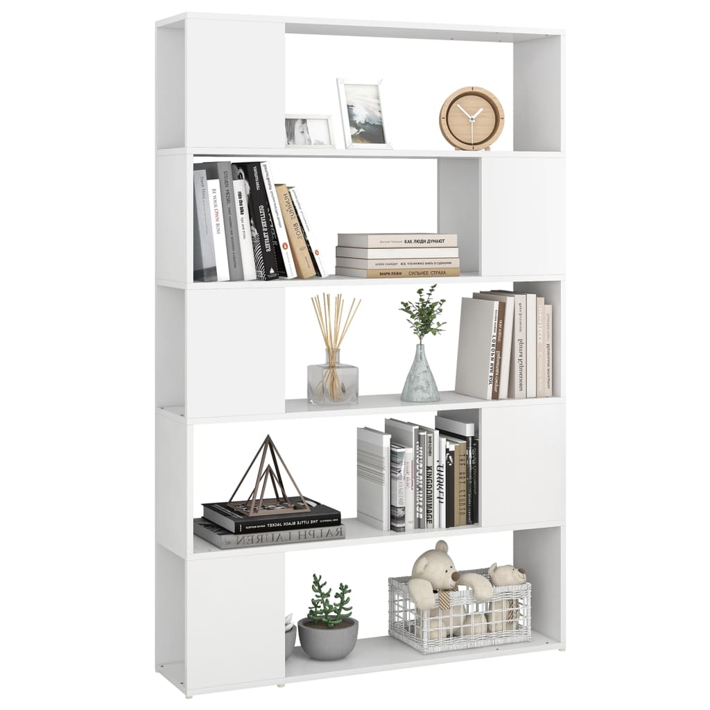 Libreria/Divisorio Bianco 100x24x155 cm in Legno Multistrato - homemem39