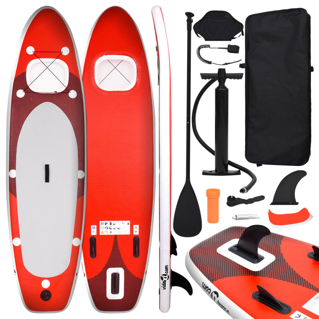 Set Tavola SUP Gonfiabile Rossa 360x81x10 cm - homemem39