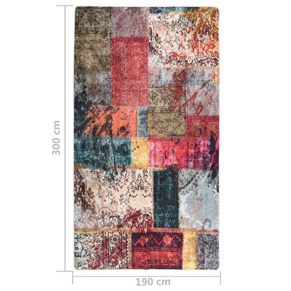 Tappeto Lavabile Patchwork 190x300 cm Multicolore Antiscivolo - homemem39