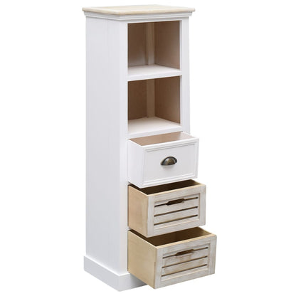 Set Mobili da Bagno 5 pz in Legno Massello Bianco - homemem39