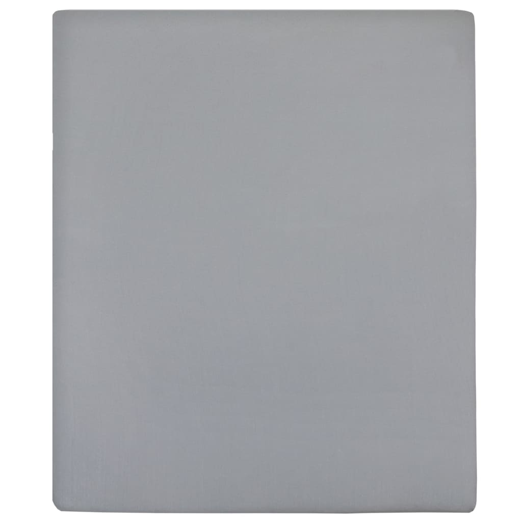 Lenzuola con Angoli Jersey 2pz Grigio 140x200 cm Cotone - homemem39