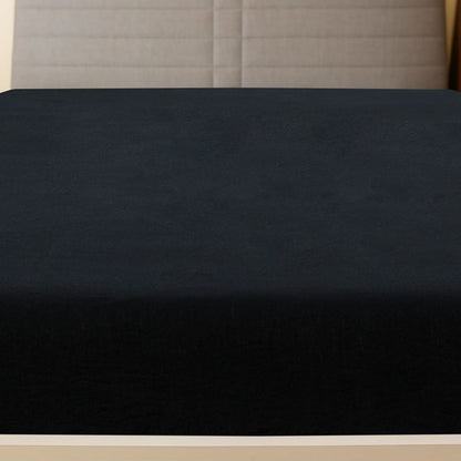 Lenzuolo con Angoli Jersey Nero 90x200 cm Cotone - homemem39