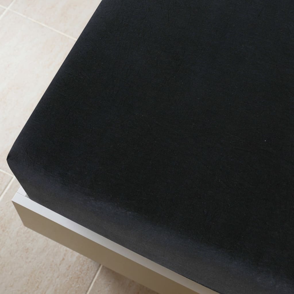 Lenzuolo con Angoli Jersey Nero 140x200 cm Cotone - homemem39