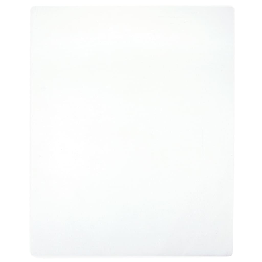 Lenzuolo con Angoli Jersey Bianco 140x200 cm Cotone - homemem39