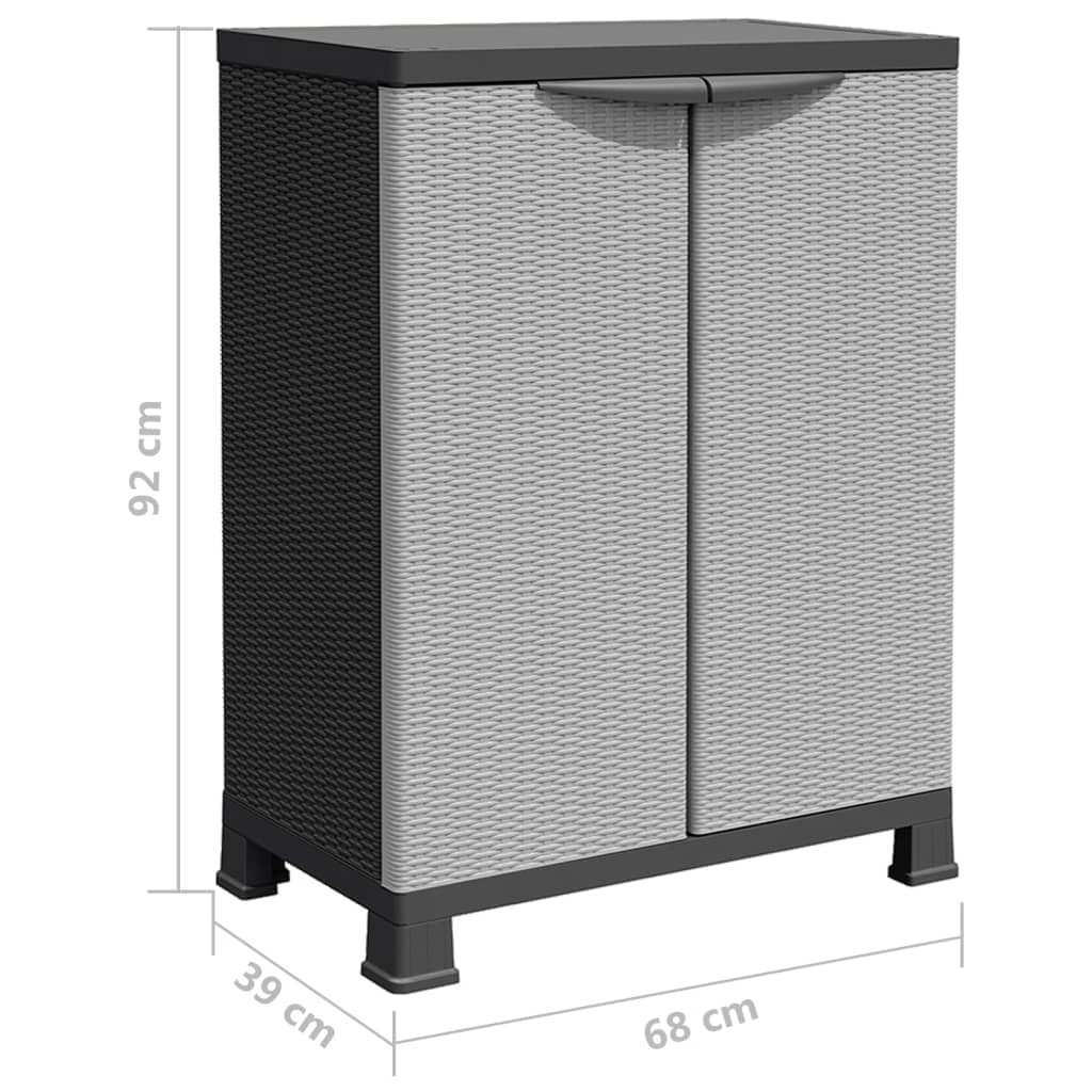 Armadietto in Plastica 68x39x92 cm Design Rattan - homemem39