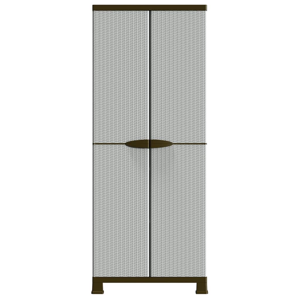 Armadietto in Plastica 68x39x171,5 cm Design Rattan - homemem39