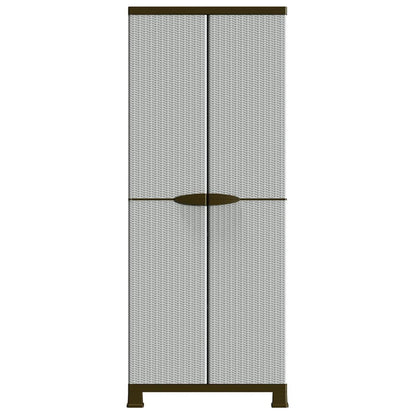 Armadietto in Plastica 68x39x171,5 cm Design Rattan - homemem39