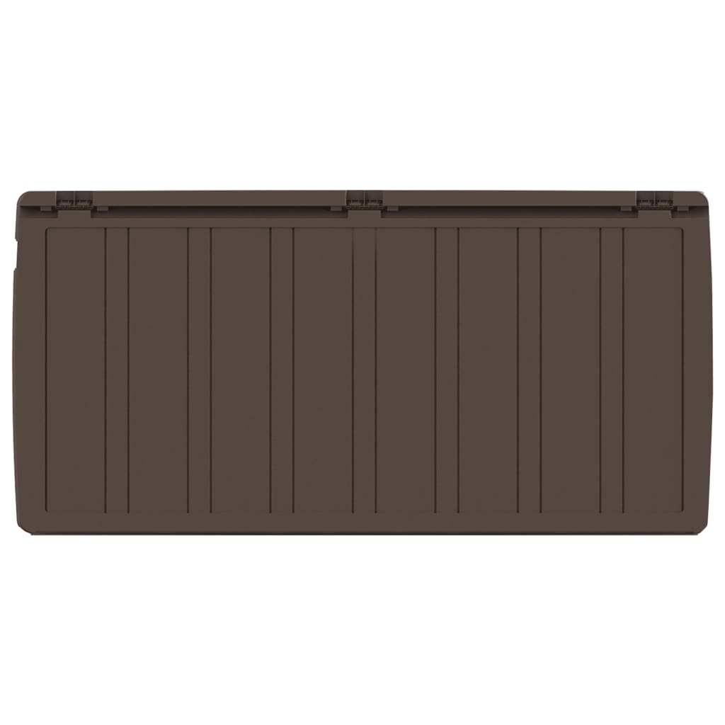 Baule Mobile Contenitore Cuscini Marrone 117x45,5x57,5 cm 270 L - homemem39