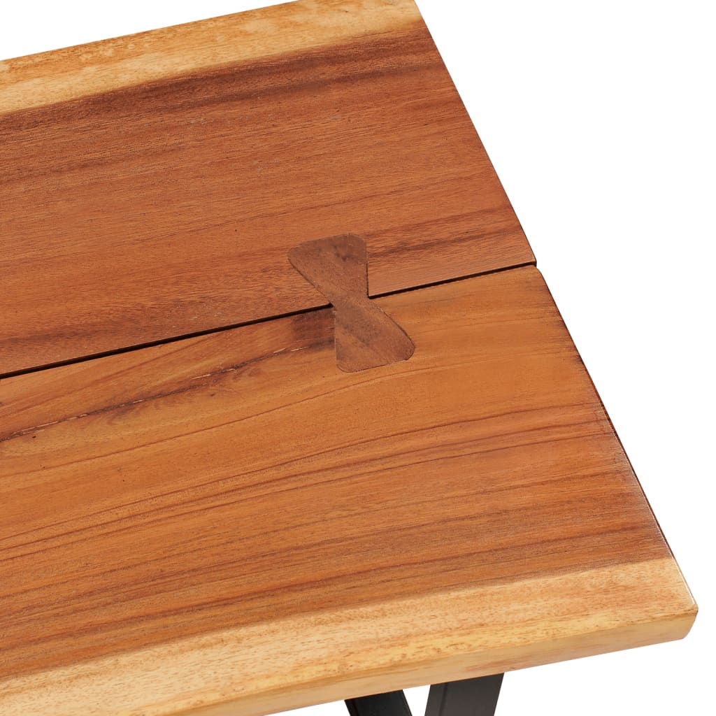 Tavolino da Salotto in Legno Massello di Suar 102x54x41 cm - homemem39